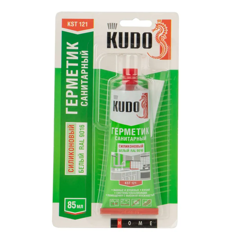 Герметик силиконовый санитарный Kudo белый 85 мл_1