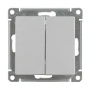 Механизм переключателя проходного двухклавишный AtlasDesign алюминий IP20 Systeme Electric_2
