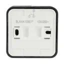 Выключатель двухклавишный накладной Blanca антрацит IP20 Systeme Electric_4