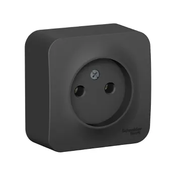 Изображение товара Розетка 1-местная Systeme Electric Blanca антрацит накладная Изображение товара Розетка 1-местная Systeme Electric Blanca антрацит накладная