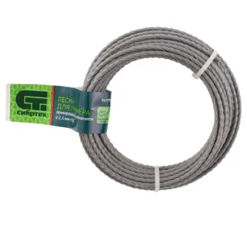 Изображение товара Леска для триммера витой квадрат армированная Сибртех 2,4 мм 10 м Изображение товара Леска для триммера витой квадрат армированная Сибртех 2,4 мм 10 м
