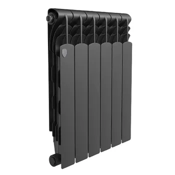Изображение товара Биметаллический радиатор Royal Thermo Revolution 500мм черный 6 секций Изображение товара Биметаллический радиатор Royal Thermo Revolution 500мм черный 6 секций
