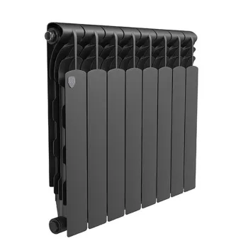 Изображение товара Радиатор биметаллический Royal Thermo Revolution 8 секций черный 500 мм Изображение товара Радиатор биметаллический Royal Thermo Revolution 8 секций черный 500 мм