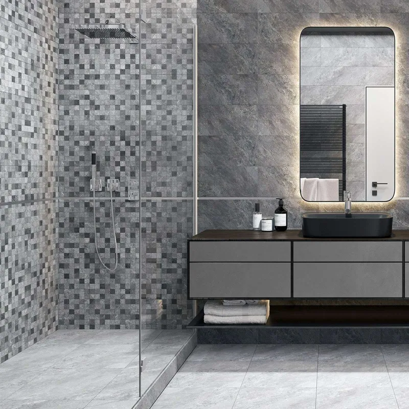 Плитка керамическая Global Tile Balance 400x200 мм серая мозаика_1