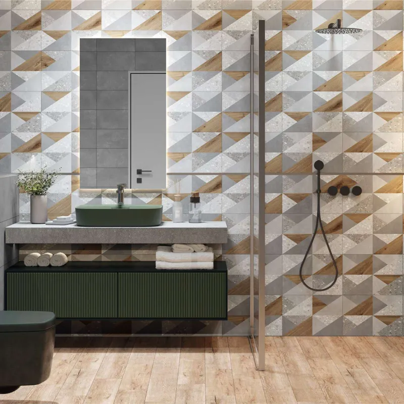 Плитка керамическая Global Tile Vision 400x270 мм декор светло-серый_1