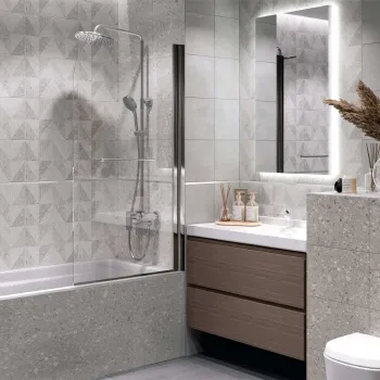 Изображение товара Плитка керамическая Global Tile Remix 400x270 мм светло-серая Изображение товара Плитка керамическая Global Tile Remix 400x270 мм светло-серая