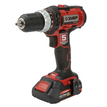 Изображение товара Аккумуляторный шуруповерт Зубр ДШЛ-185-22 18В 2Ач с двухскоростным редуктором Изображение товара Аккумуляторный шуруповерт Зубр ДШЛ-185-22 18В 2Ач с двухскоростным редуктором