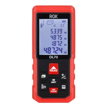 Изображение товара Дальномер лазерный с угломером RGK DL70 для точных измерений Изображение товара Дальномер лазерный с угломером RGK DL70 для точных измерений