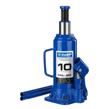 Изображение товара Домкрат гидравлический бутылочный Зубр Профессионал 10 тонн надежный инструмент Изображение товара Домкрат гидравлический бутылочный Зубр Профессионал 10 тонн надежный инструмент