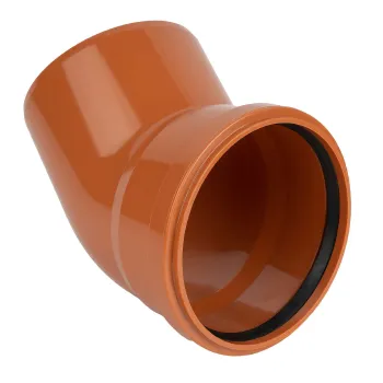 Изображение товара Отвод канализационный наружный 160 мм 45° Ostendorf надежное соединение Изображение товара Отвод канализационный наружный 160 мм 45° Ostendorf надежное соединение