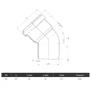 Отвод канализационный наружный 160мм 87° Ostendorf_5