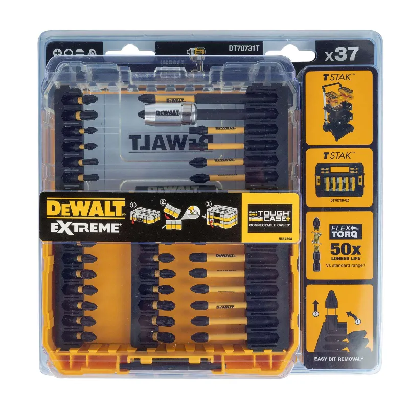 Набор бит и насадок DeWalt Flextorq DT70731T в кейсе 37 шт_1