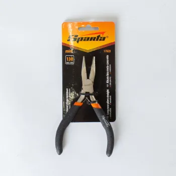 Изображение товара Длинногубцы изогнутые мини Sparta 130 мм - слесарные инструменты надежные и точные Изображение товара Длинногубцы изогнутые мини Sparta 130 мм - слесарные инструменты надежные и точные