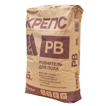 Изображение товара Цементный ровнитель Крепс РВ М-250 25 кг для пола внутренние и наружные работы Изображение товара Цементный ровнитель Крепс РВ М-250 25 кг для пола внутренние и наружные работы