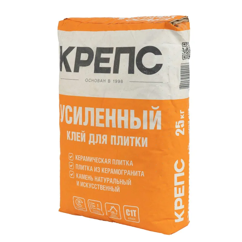 Клей для плитки Крепс Усиленный С1 T, 25 кг_1