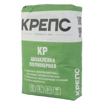 Изображение товара Финишная полимерная шпаклевка Крепс КР белая 20 кг для внутренних работ Изображение товара Финишная полимерная шпаклевка Крепс КР белая 20 кг для внутренних работ