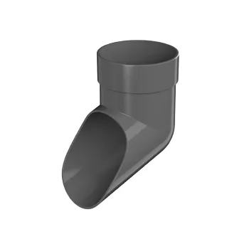 Изображение товара Слив трубы Технониколь Оптима серый из ПВХ для водосточной системы 80 мм Изображение товара Слив трубы Технониколь Оптима серый из ПВХ для водосточной системы 80 мм
