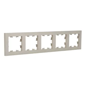 Изображение товара Пятиместная рамка AtlasDesign шампань IP20 Systeme Electric для установки механизмов Изображение товара Пятиместная рамка AtlasDesign шампань IP20 Systeme Electric для установки механизмов