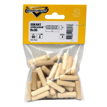Изображение товара Мебельный шкант 6x30 мм комплект 50 шт надежное крепление для мебели Изображение товара Мебельный шкант 6x30 мм комплект 50 шт надежное крепление для мебели