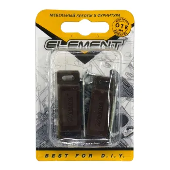 Изображение товара Магнитная защелка Element 46х15 коричневая 2 шт для мебели и дверей Изображение товара Магнитная защелка Element 46х15 коричневая 2 шт для мебели и дверей