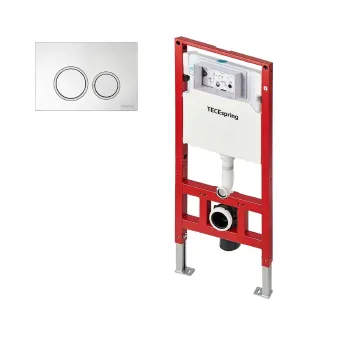 Изображение товара Инсталляция для унитаза TECEspring с механическим управлением и хромовой кнопкой Изображение товара Инсталляция для унитаза TECEspring с механическим управлением и хромовой кнопкой