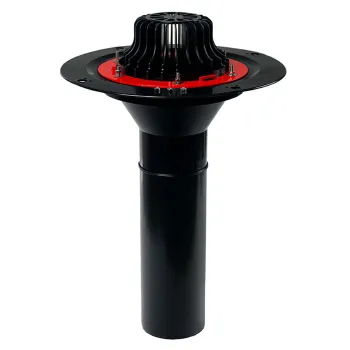 Изображение товара Воронка с обжимным фланцем D 110х450 мм для плоских кровель Изображение товара Воронка с обжимным фланцем D 110х450 мм для плоских кровель