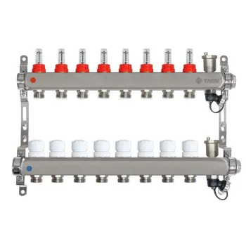Изображение товара Коллекторная группа 1х3/4 и 4х8 с расходомерами для теплого пола Taen Изображение товара Коллекторная группа 1х3/4 и 4х8 с расходомерами для теплого пола Taen