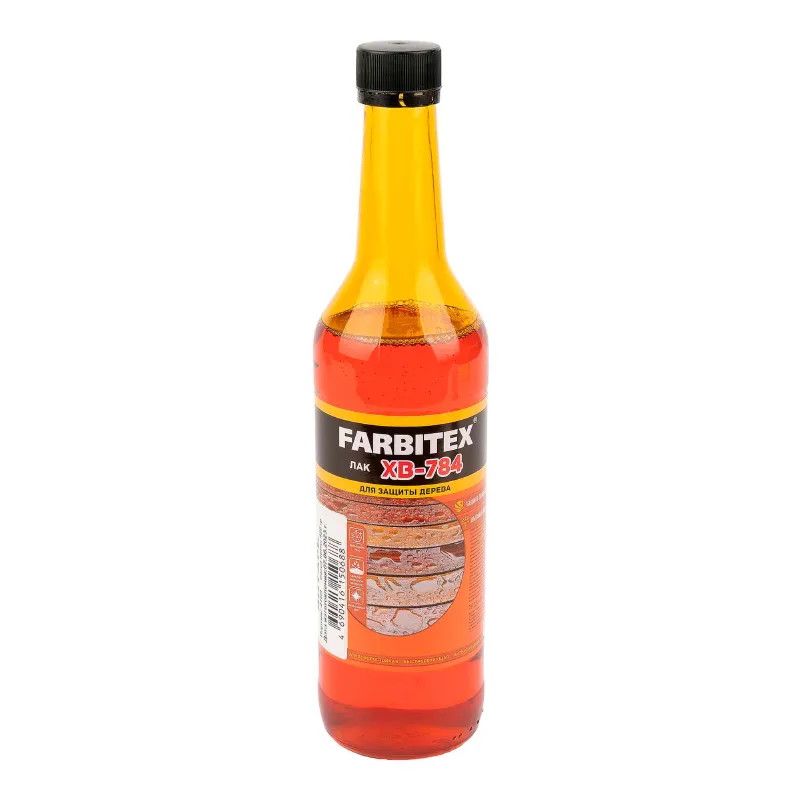 Лак ХВ-784 алкидный Farbitex янтарь глянцевый 0,5л_1