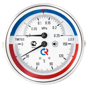 Изображение товара Термоманометр 1/2 Росма ТМТБ-31Т.1 для измерения температуры и давления Изображение товара Термоманометр 1/2 Росма ТМТБ-31Т.1 для измерения температуры и давления