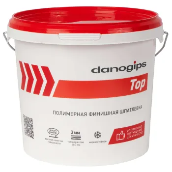 Изображение товара Финишная полимерная шпаклевка Danogips Top 5 кг для внутренних работ Изображение товара Финишная полимерная шпаклевка Danogips Top 5 кг для внутренних работ