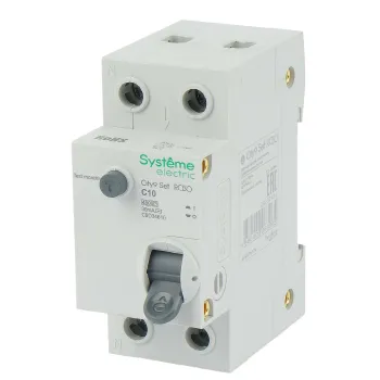 Изображение товара Выключатель автоматический дифференциальный двухполюсный C 10А 30mА тип AC City9 Systeme Electric Изображение товара Выключатель автоматический дифференциальный двухполюсный C 10А 30mА тип AC City9 Systeme Electric