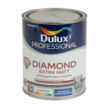 Изображение товара Dulux Diamond Extra Matt краска интерьерная моющаяся 1л Изображение товара Dulux Diamond Extra Matt краска интерьерная моющаяся 1л
