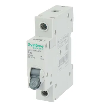 Изображение товара Автоматический выключатель однополюсный C 32А 4.5кА City9 Systeme Electric Изображение товара Автоматический выключатель однополюсный C 32А 4.5кА City9 Systeme Electric