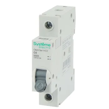 Изображение товара Выключатель автоматический однополюсный C 6А 4.5кА City9 Systeme Electric Изображение товара Выключатель автоматический однополюсный C 6А 4.5кА City9 Systeme Electric