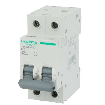 Изображение товара Автоматический выключатель двухполюсной C 16А 4.5кА City9 Systeme Electric Изображение товара Автоматический выключатель двухполюсной C 16А 4.5кА City9 Systeme Electric