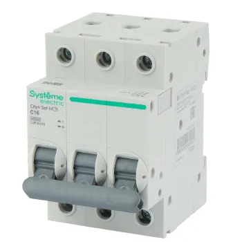 Изображение товара Автоматический выключатель трехполюсный C 16А 4.5кА City9 Systeme Electric Изображение товара Автоматический выключатель трехполюсный C 16А 4.5кА City9 Systeme Electric