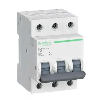 Изображение товара Автоматический выключатель трехполюсный C 32А 4.5кА Systeme Electric Изображение товара Автоматический выключатель трехполюсный C 32А 4.5кА Systeme Electric