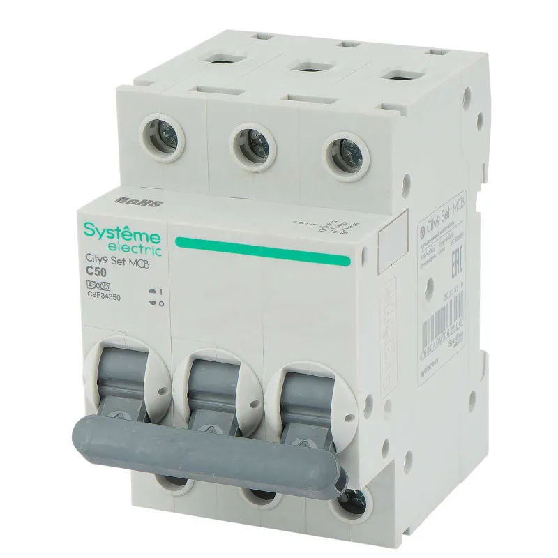 Выключатель автоматический трехполюсный C 50А 4,5кА City9 Systeme Electric_1