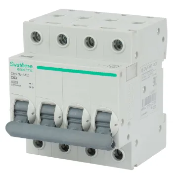 Изображение товара Выключатель автоматический четырехполюсный 63A 4.5кА City9 Systeme Electric Изображение товара Выключатель автоматический четырехполюсный 63A 4.5кА City9 Systeme Electric
