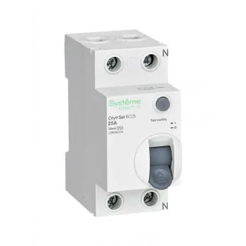 Изображение товара Двухполюсное УЗО 25А 30мА тип AC City9 Systeme Electric Изображение товара Двухполюсное УЗО 25А 30мА тип AC City9 Systeme Electric