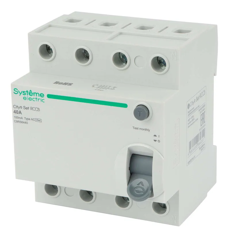УЗО четырехполюсное 40А 100мА City9 Systeme Electric_1