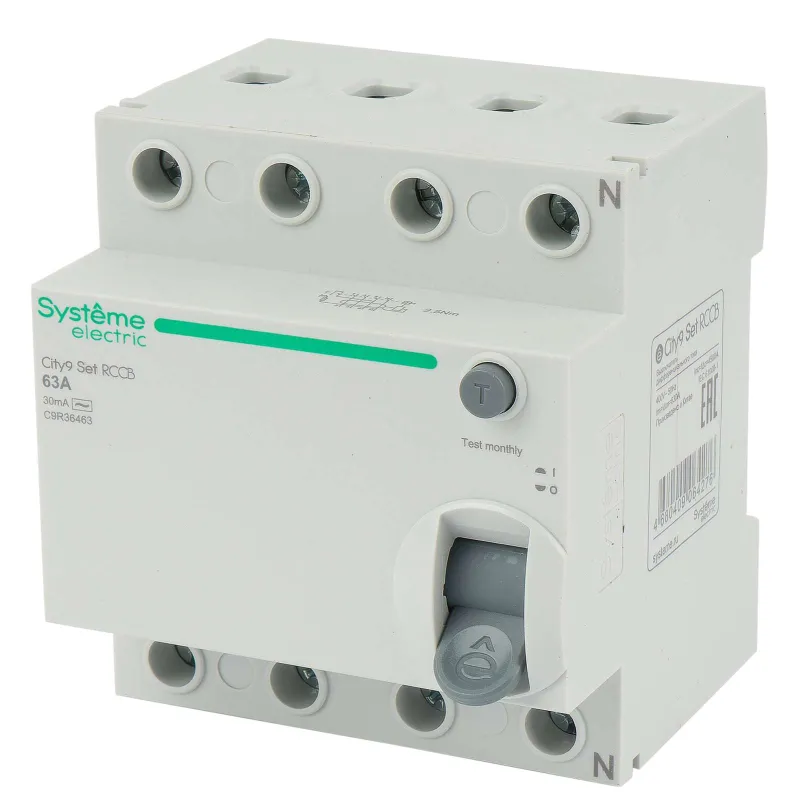 УЗО четырехполюсное 63А 30мА тип AC City9 Systeme Electric_1