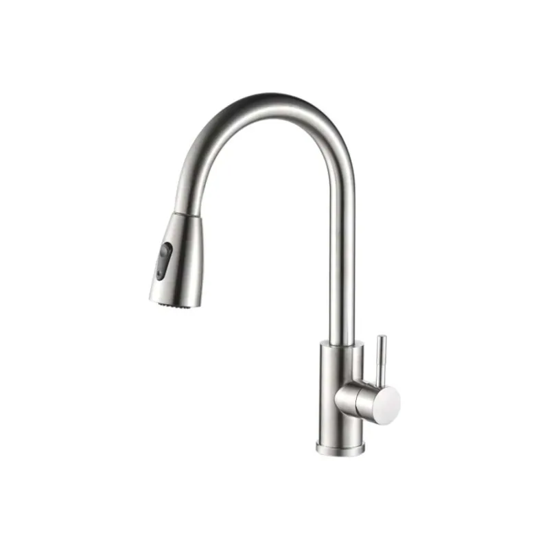 Смеситель для кухни с выдвижным изливом Haiba хром HB73304-2_1