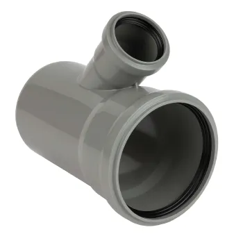 Изображение товара Тройник канализационный 110х50мм 45° Ostendorf для внутренней канализации Изображение товара Тройник канализационный 110х50мм 45° Ostendorf для внутренней канализации