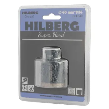 Изображение товара Коронка алмазная Hilberg Super Hard 40 мм для керамики и керамогранита Изображение товара Коронка алмазная Hilberg Super Hard 40 мм для керамики и керамогранита
