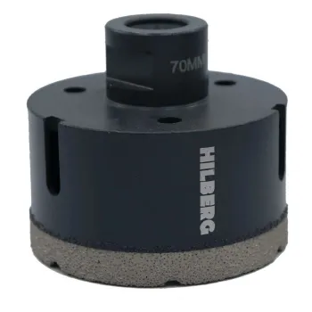 Изображение товара Коронка алмазная Hilberg Super Hard 70 мм для керамики и керамогранита Изображение товара Коронка алмазная Hilberg Super Hard 70 мм для керамики и керамогранита