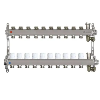 Изображение товара Коллекторная группа Taen 1 евроконус 3/4 - 10 выходов для радиаторного отопления Изображение товара Коллекторная группа Taen 1 евроконус 3/4 - 10 выходов для радиаторного отопления