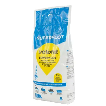 Изображение товара Гипсовая шпаклевка Gyproc Superflot 5 кг для заделки швов и стыков Изображение товара Гипсовая шпаклевка Gyproc Superflot 5 кг для заделки швов и стыков