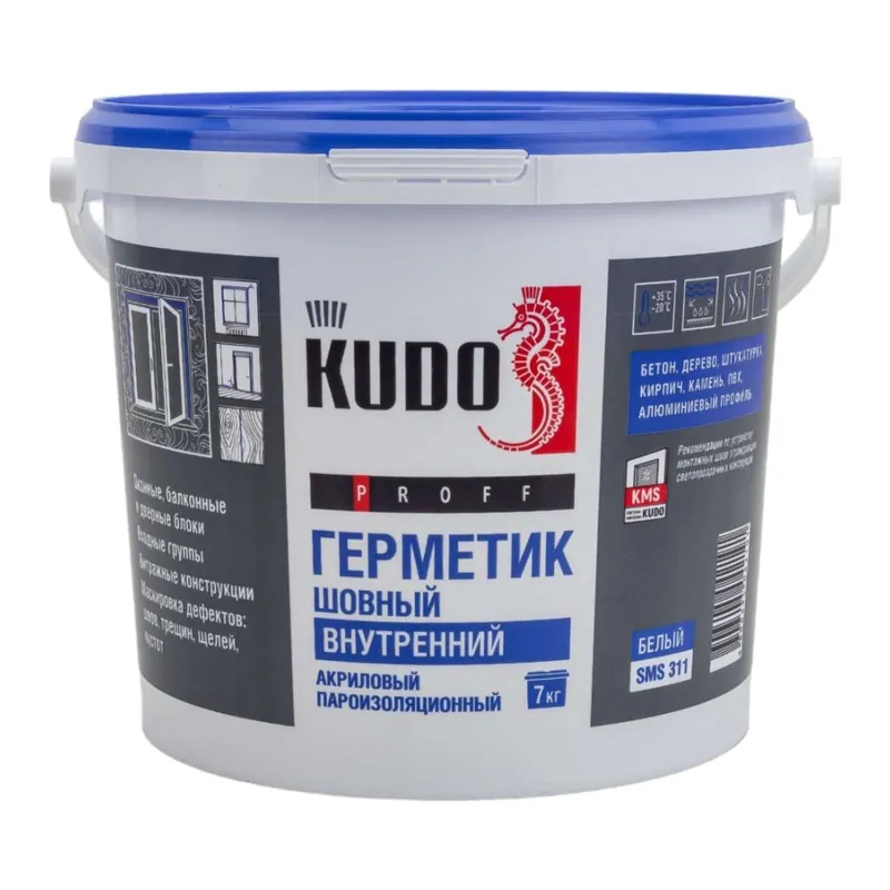 Герметик акриловый пароизоляционный внутренний Kudo белый 7 кг_1