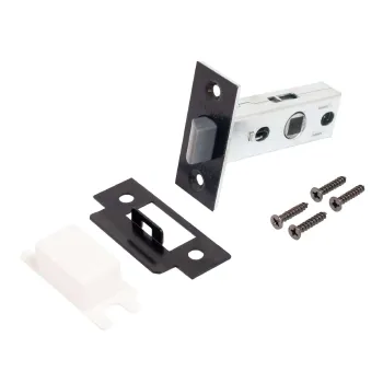 Изображение товара Защелка Аллюр Арт L45-8-P BL матовый черный для деревянных дверей Изображение товара Защелка Аллюр Арт L45-8-P BL матовый черный для деревянных дверей